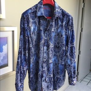 Stunning Embroidered Robert Graham Paisley Shirt